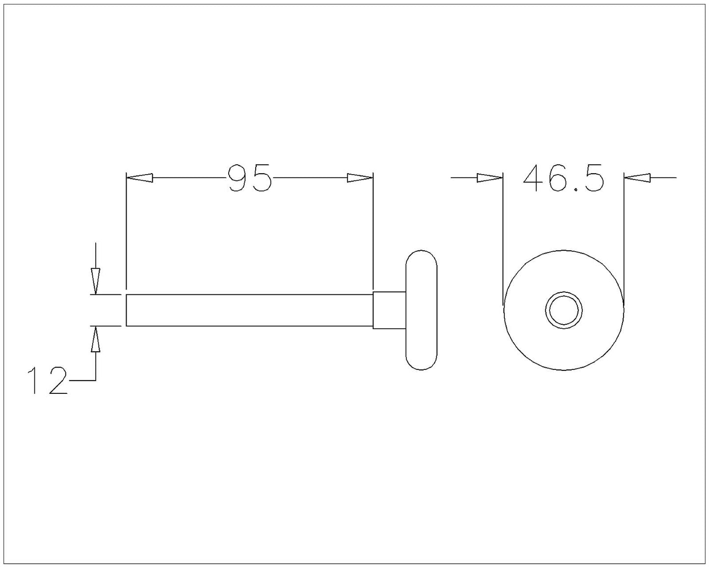 Looprol kort (12 mm)
