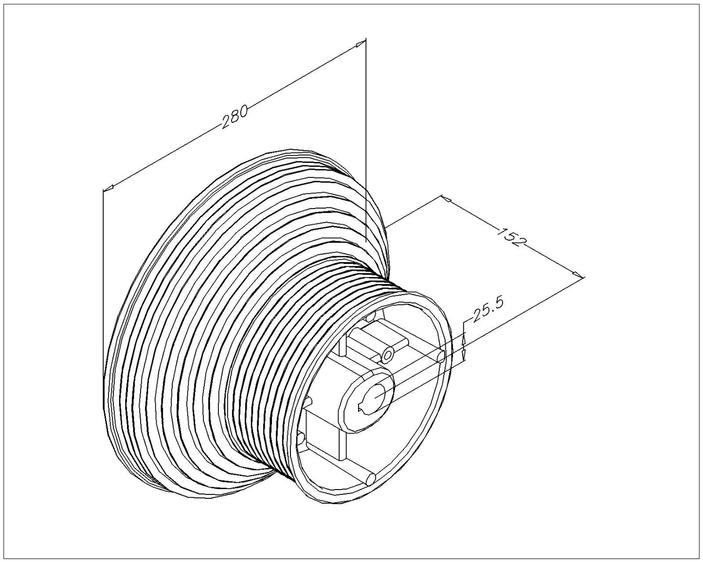 Cable reels HS 4100 shaft hole 1 inch