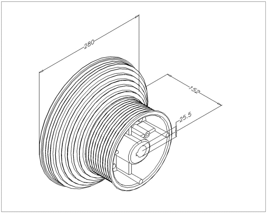 Cable reels HS 4100 shaft hole 1 inch