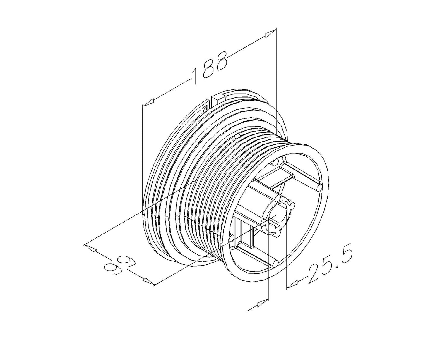 Previous Next Cable drums HS 1370 axle hole 1 inch