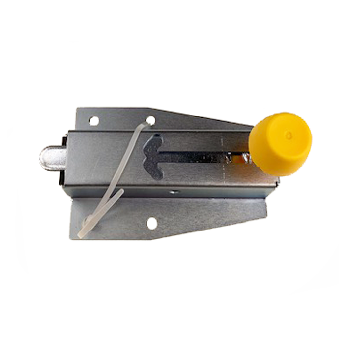 Schuifgrendel gele knop passend op Assa Abloy en Crawford deuren