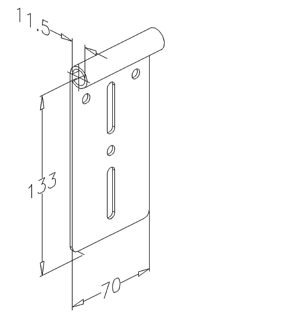 Oberrollenhalter LS-Schichtsystem Edelstahl